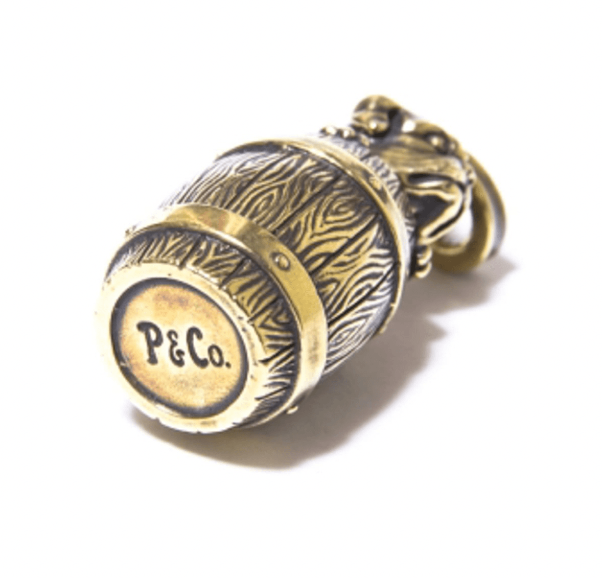 Image showing the Peanuts & Co BULL BARREL Key Ring - Brass which is a Others described by the following info Accessories, Others, Peanuts & Co, Released and sold on the IRON HEART GERMANY online store