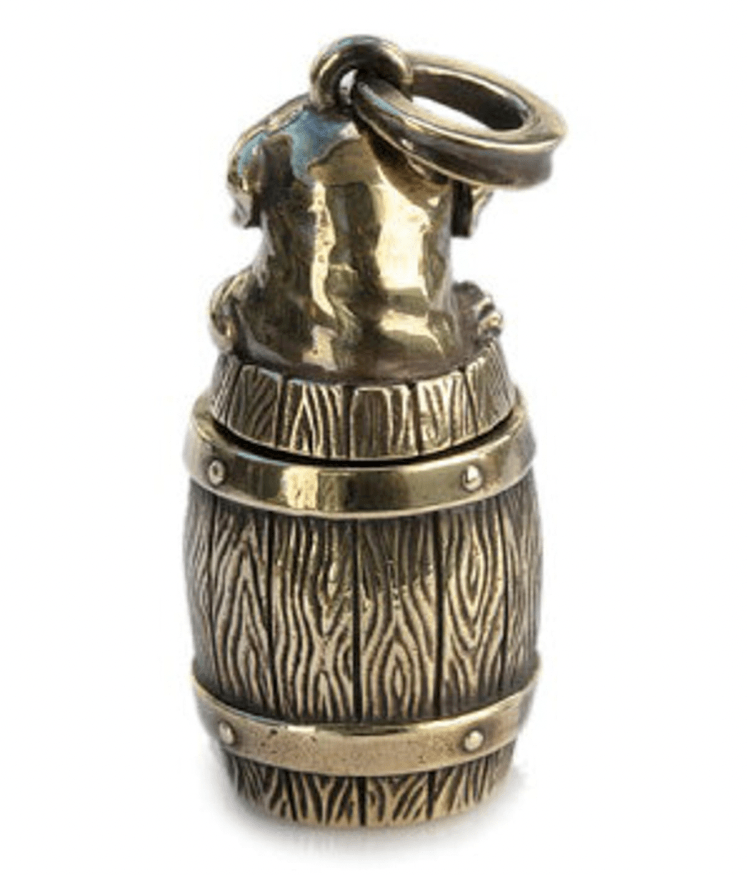 Image showing the Peanuts & Co BULL BARREL Key Ring - Brass which is a Others described by the following info Accessories, Others, Peanuts & Co, Released and sold on the IRON HEART GERMANY online store