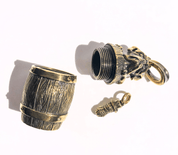 Image showing the Peanuts & Co BULL BARREL Key Ring - Brass which is a Others described by the following info Accessories, Others, Peanuts & Co, Released and sold on the IRON HEART GERMANY online store