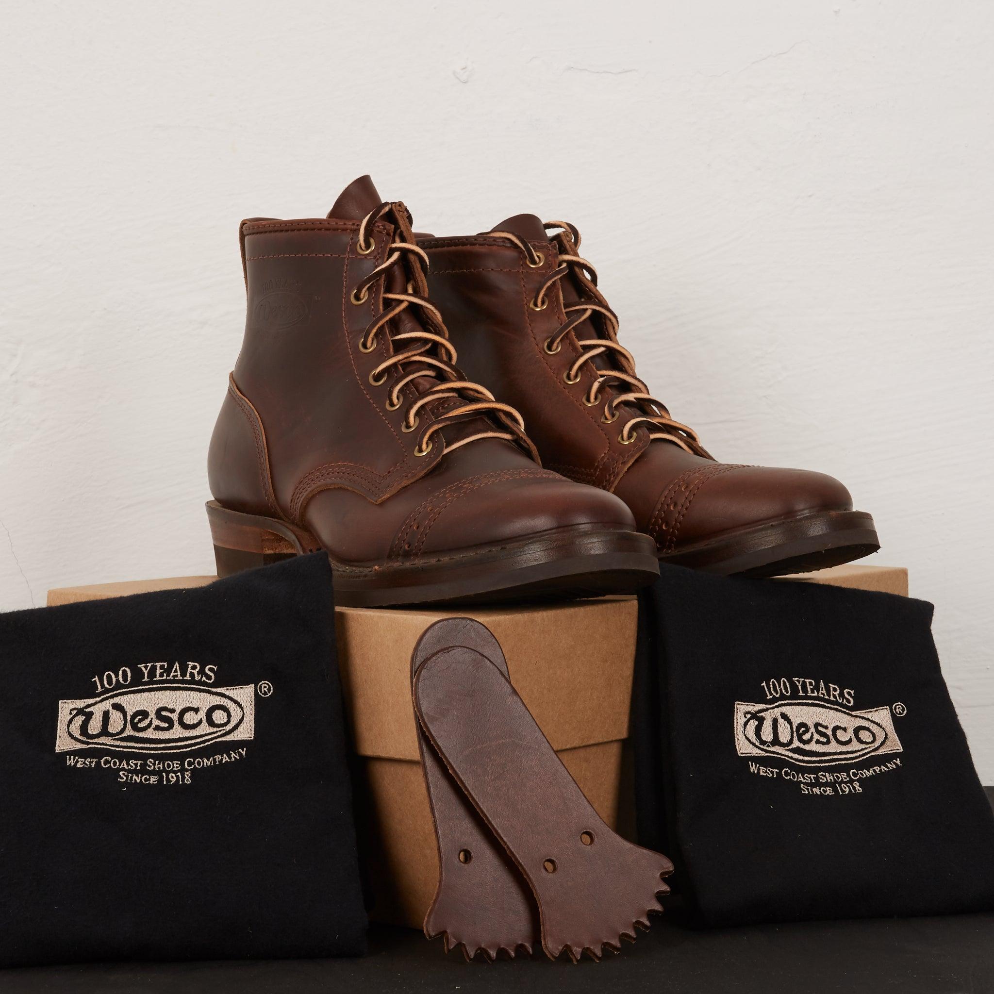 Image showing the WE-BRCXL907-BRN - WESCO Custom Hendrik Chromexcel - Brown which is a Boots described by the following info Boots, Footwear, Wesco and sold on the IRON HEART GERMANY online store