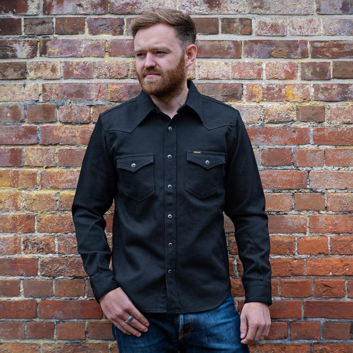 IHSH-234 - Heavy Kersey Western Shirt Black