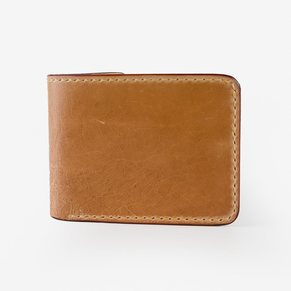 Image showing the IHG-071-NAT -Slimline Small Shell Cordovan Wallet Natural which is a WALLETS AND CHAINS described by the following info Accessories, Iron Heart, Released, WALLETS AND CHAINS and sold on the IRON HEART GERMANY online store