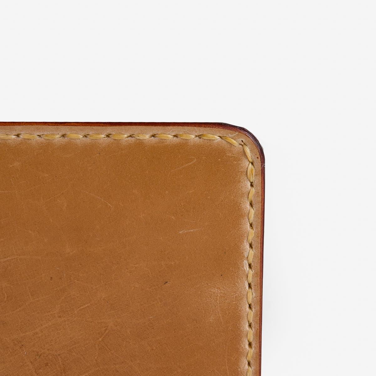 Image showing the IHG-071-NAT -Slimline Small Shell Cordovan Wallet Natural which is a WALLETS AND CHAINS described by the following info Accessories, Iron Heart, Released, WALLETS AND CHAINS and sold on the IRON HEART GERMANY online store