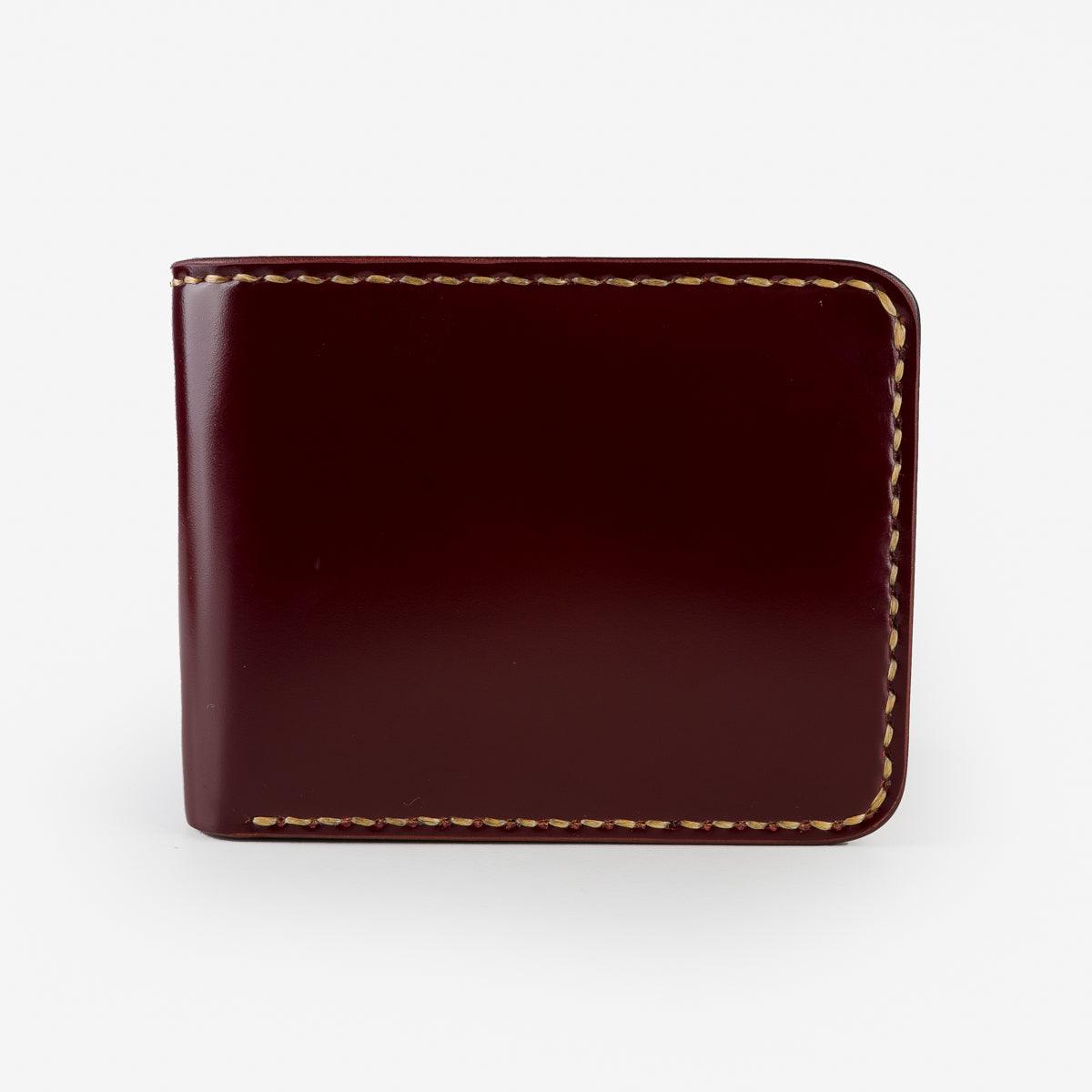 Image showing the IHG-071-OXB - Slimline Small Shell Cordovan Wallet Oxblood which is a WALLETS AND CHAINS described by the following info Accessories, IHSALE_M23, Iron Heart, Released, WALLETS AND CHAINS and sold on the IRON HEART GERMANY online store