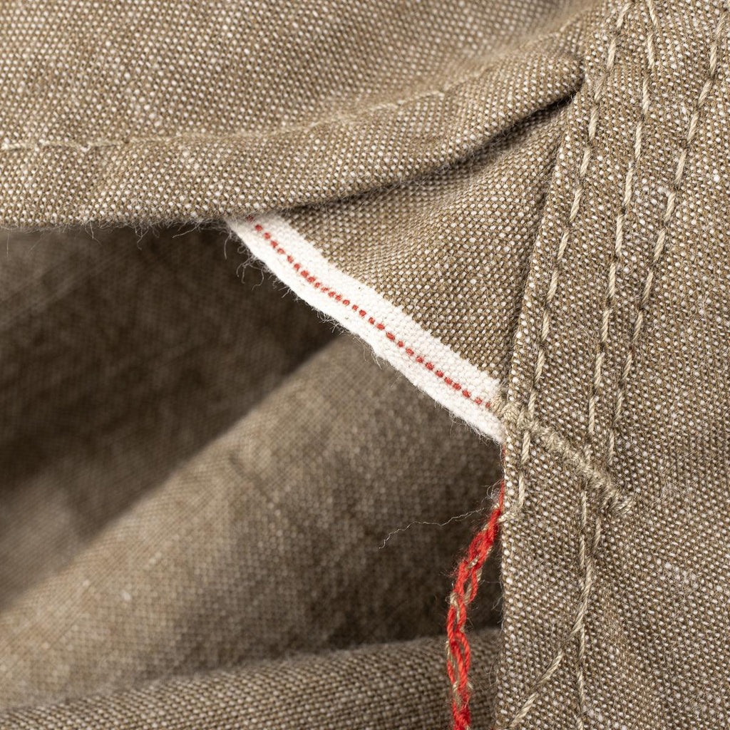 Image showing the IHSH-315-KHA - Selvedge Chambray Western Shirt Khaki which is a Shirts described by the following info IHSALE_M23, Iron Heart, Released, Shirts, Tops and sold on the IRON HEART GERMANY online store