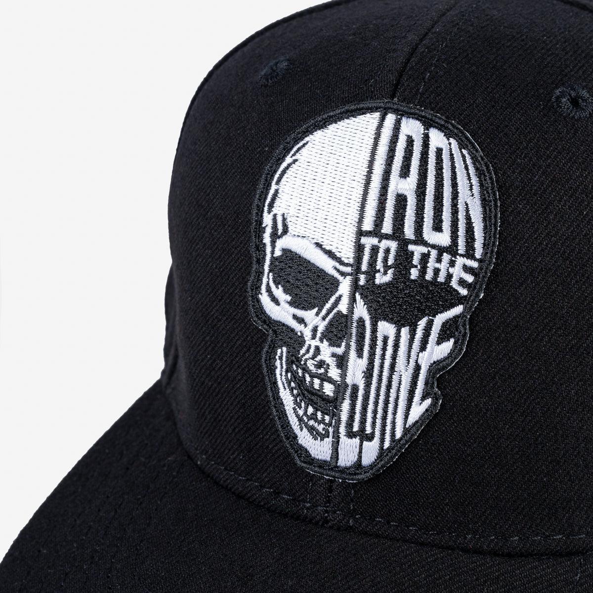 Image showing the IHC-19-ITTB - Iron Heart IRON TO THE BONE Snapback Cap - Black which is a Headgear described by the following info Accessories, Headgear, Iron Heart, Released and sold on the IRON HEART GERMANY online store