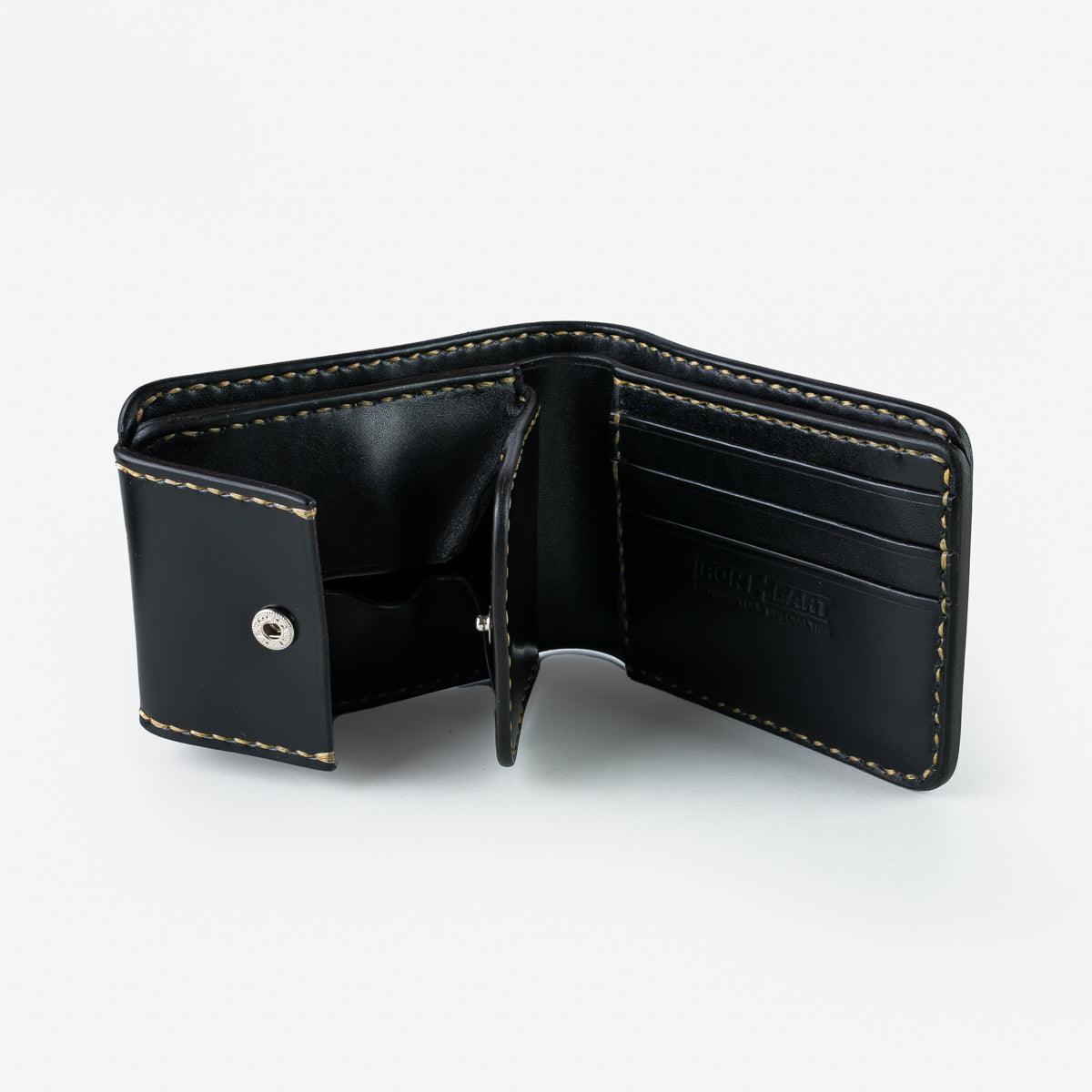 enof ウォレット The Flat Head Handsewn Shinki Cordovan Mid-Length Wallet Black