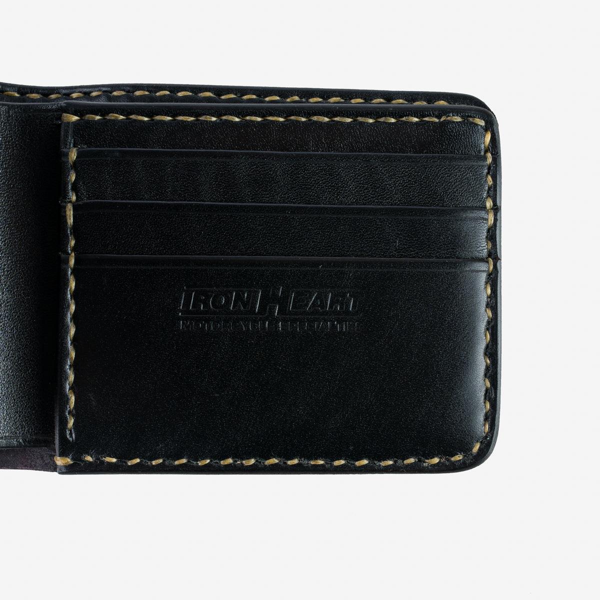 IHG-01-BLK - Small Shell Cordovan Wallet - Black