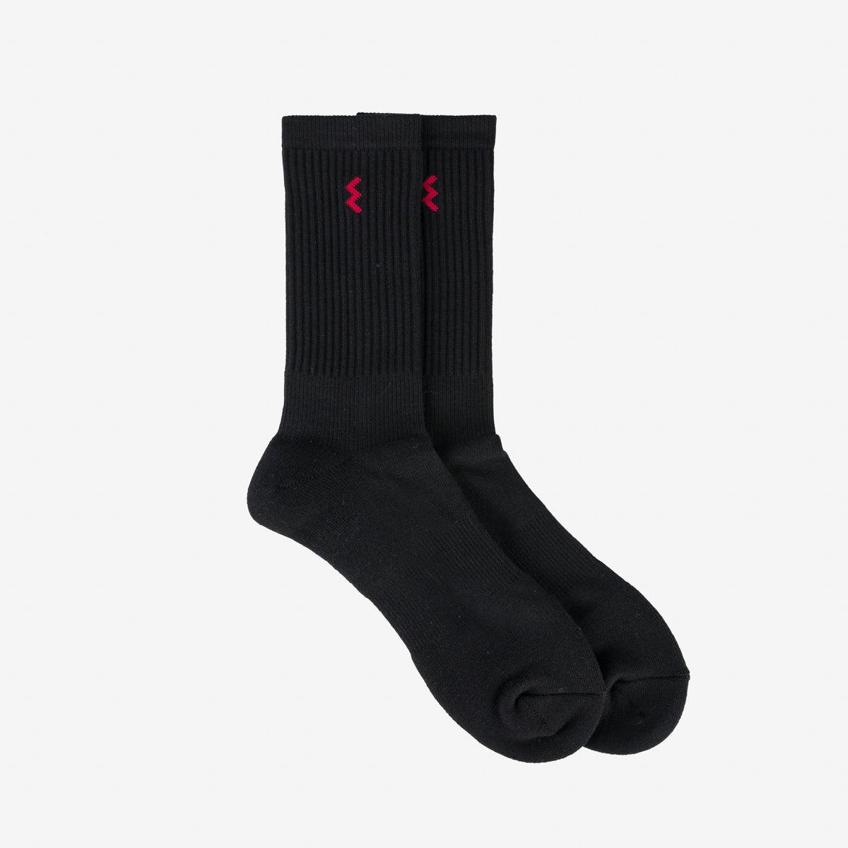 Image showing the IHG-030-BLK - Iron Heart Boot Socks - Black which is a Socks described by the following info Footwear, Iron Heart, Released, Socks and sold on the IRON HEART GERMANY online store