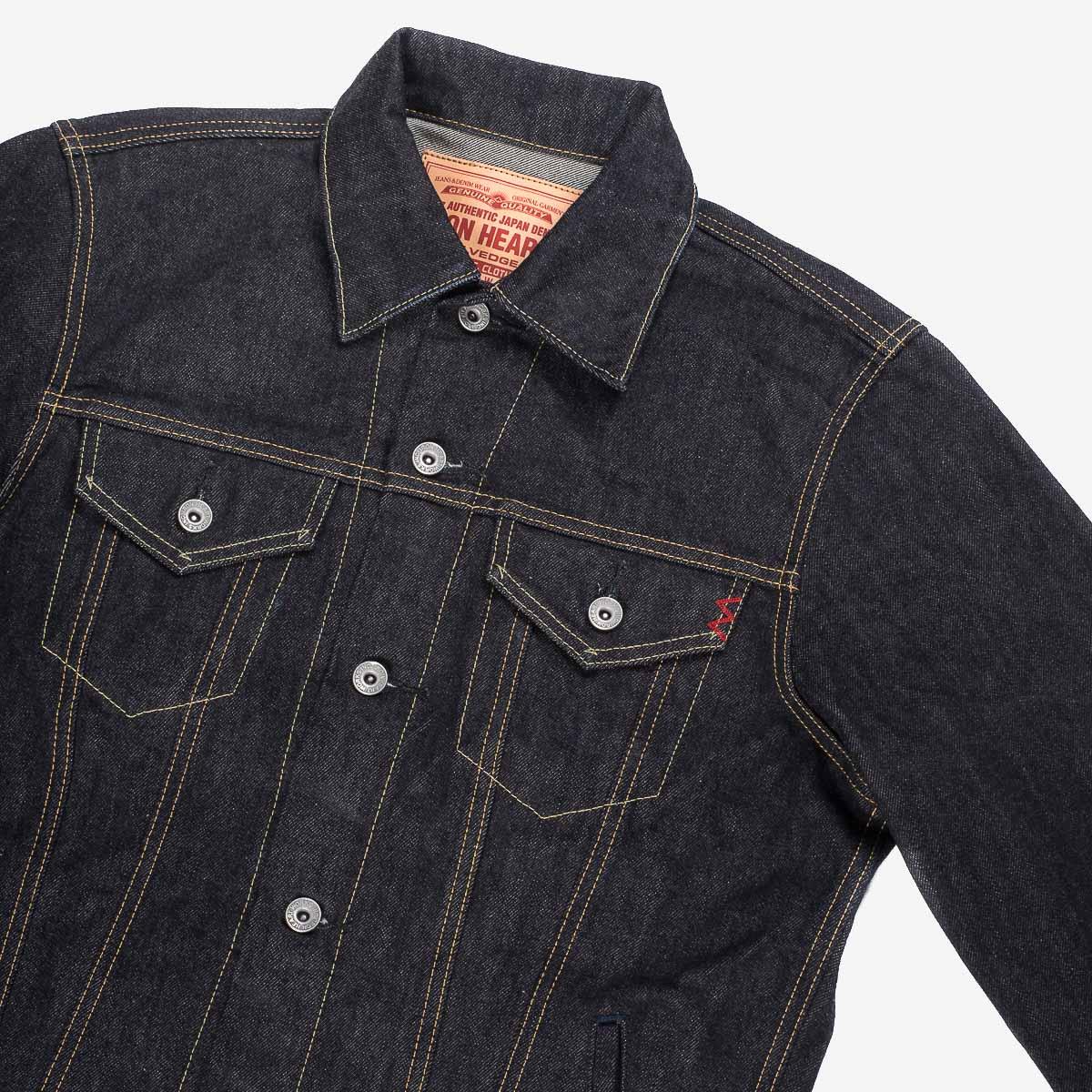 Image showing the IH-526J-142 - 14oz Selvedge Denim Modified Type III Jacket Indigo which is a Jackets described by the following info Iron Heart, Jackets, Released, Tops and sold on the IRON HEART GERMANY online store