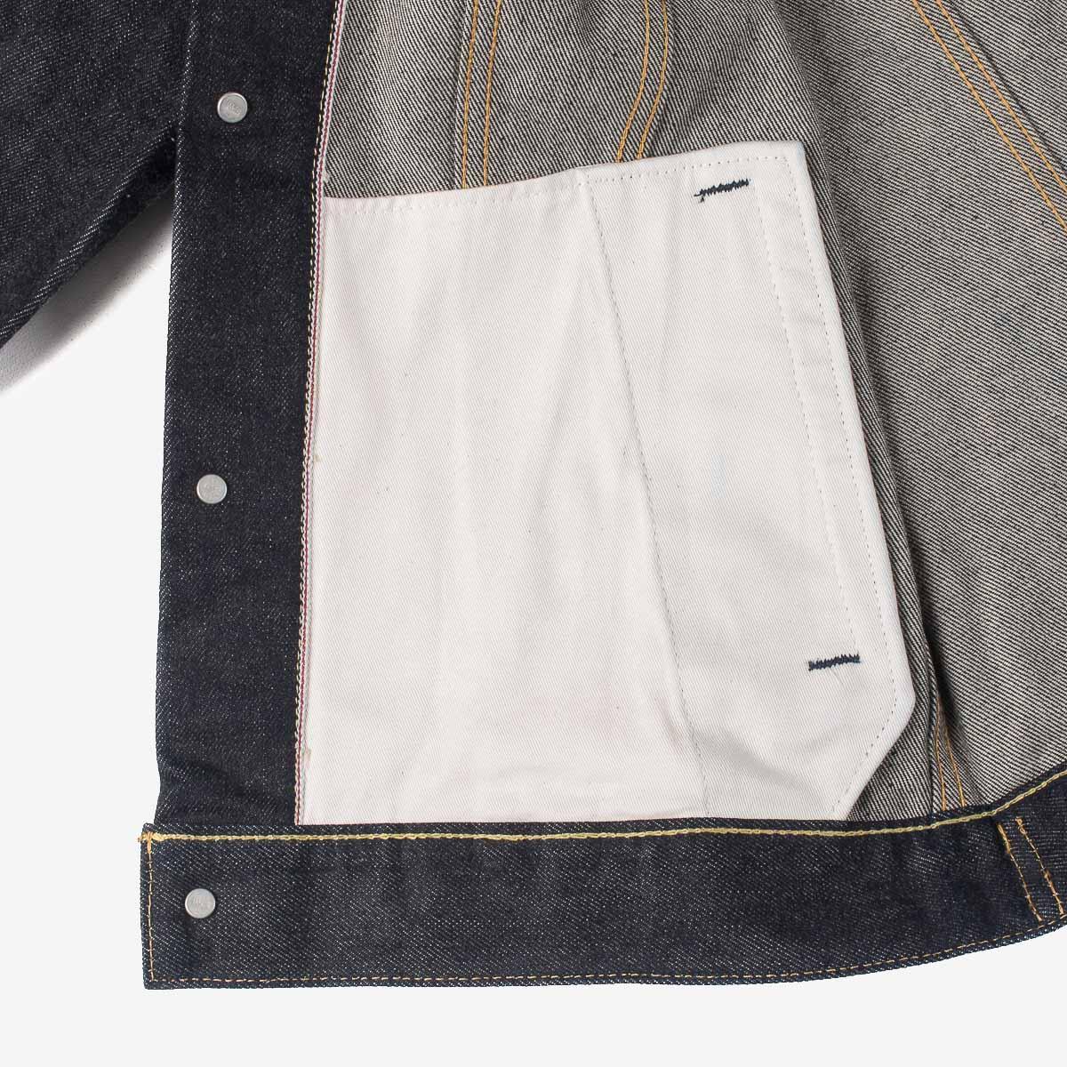 Image showing the IH-526J-142 - 14oz Selvedge Denim Modified Type III Jacket Indigo which is a Jackets described by the following info Iron Heart, Jackets, Released, Tops and sold on the IRON HEART GERMANY online store