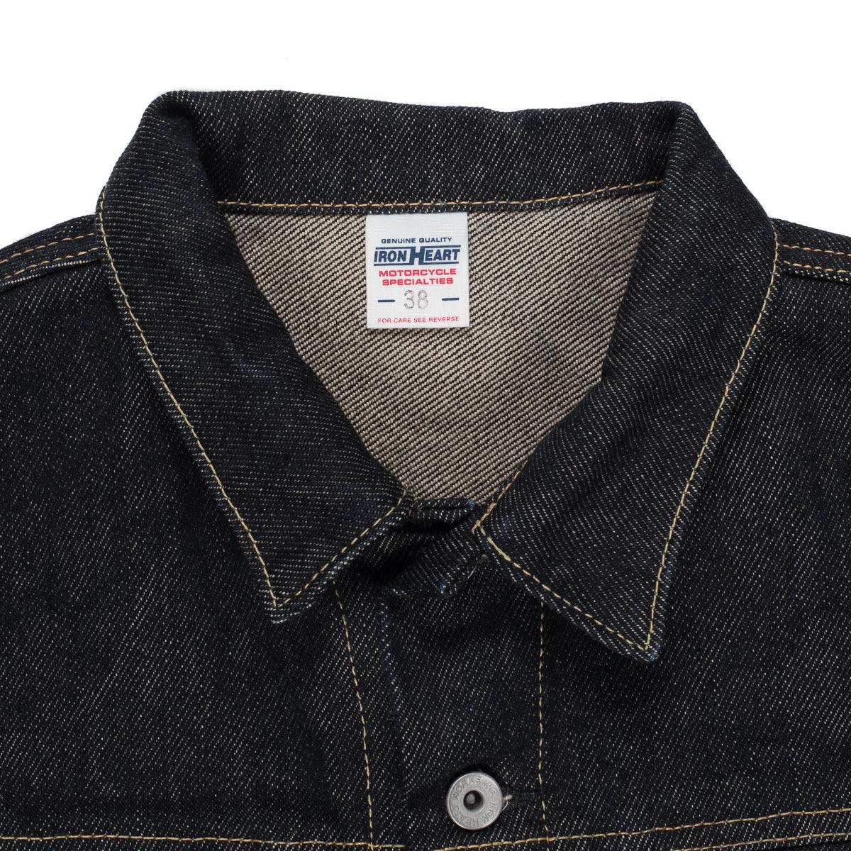 Image showing the IH-526SV - 21oz Selvedge Denim Modified Type III Vest - Indigo which is a Vests described by the following info Iron Heart, Released, Tops, Vests and sold on the IRON HEART GERMANY online store