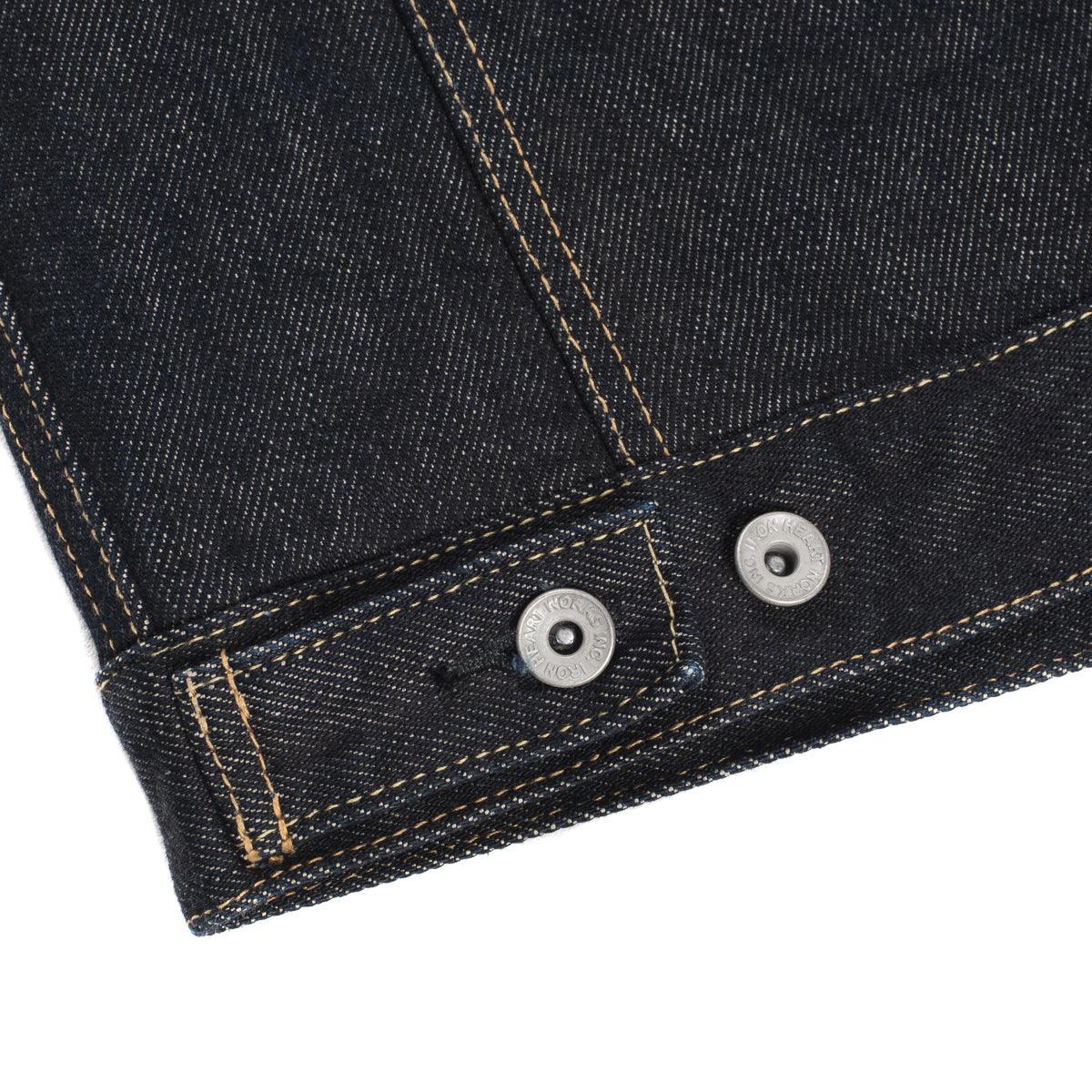 Image showing the IH-526SV - 21oz Selvedge Denim Modified Type III Vest - Indigo which is a Vests described by the following info Iron Heart, Released, Tops, Vests and sold on the IRON HEART GERMANY online store