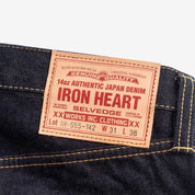 Image showing the IH-555S-142 - 14oz Selvedge Denim Super Slim Cut Jeans - Indigo which is a Jeans described by the following info 555, Bottoms, Iron Heart, Jeans, Released, Slim and sold on the IRON HEART GERMANY online store