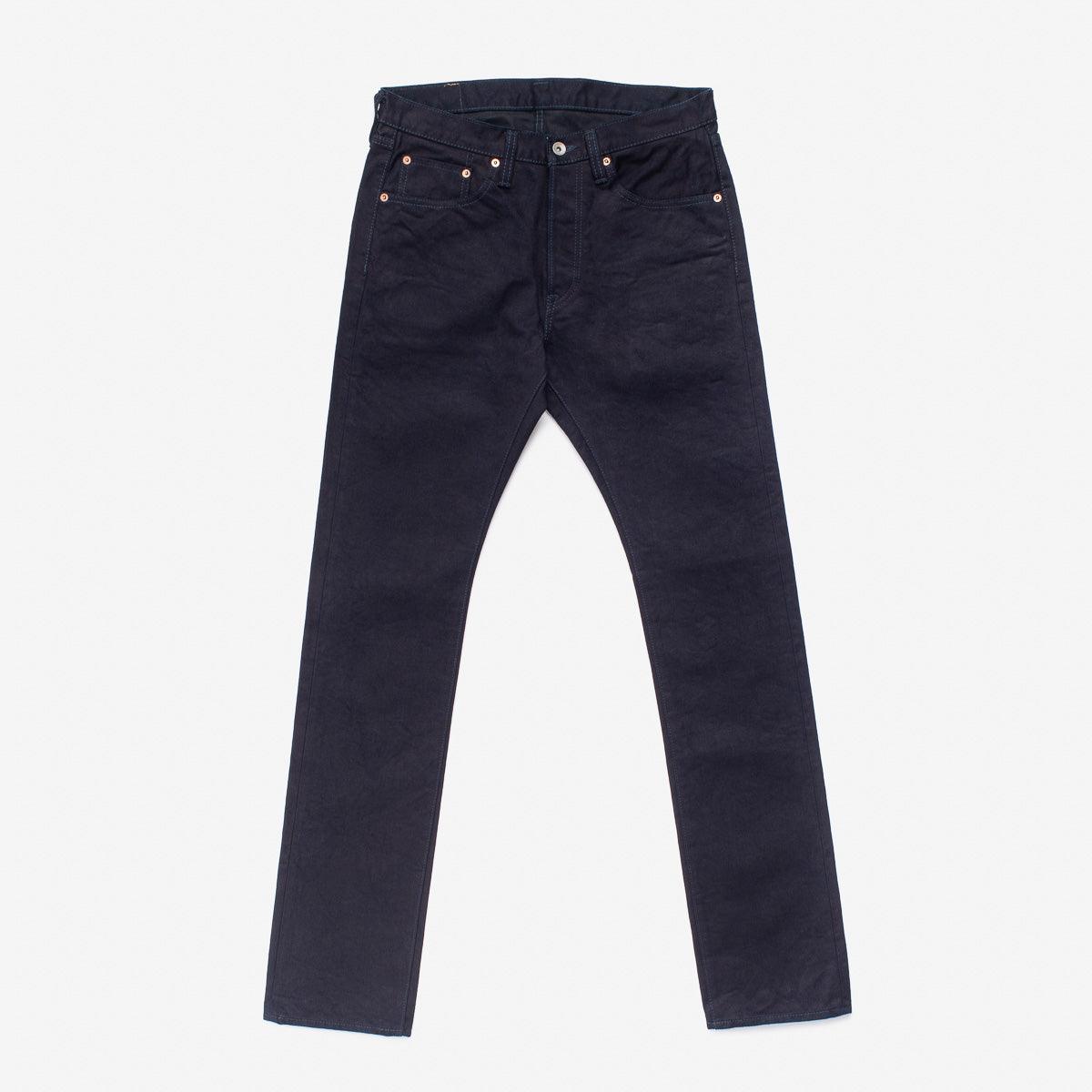 Image showing the IH-555S-142ib - 14oz Selvedge Denim Super Slim Cut Jeans Indigo/Black which is a Jeans described by the following info 555, Bottoms, Iron Heart, Jeans, Released, Slim and sold on the IRON HEART GERMANY online store