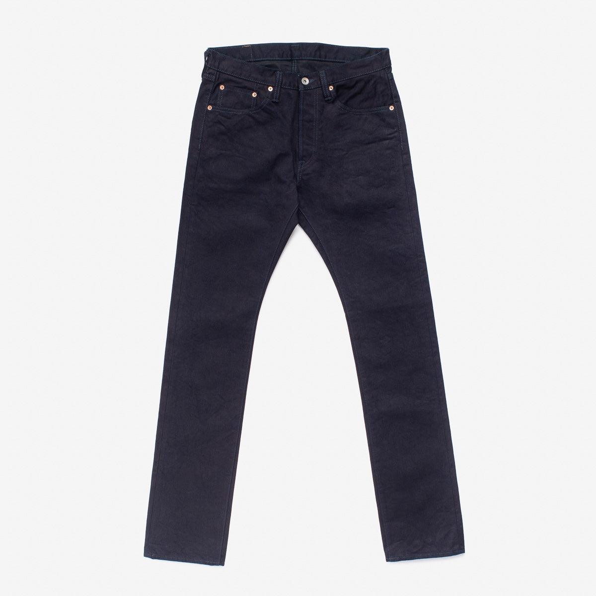 IH-555S-142ib - 14oz Selvedge Denim Super Slim Cut Jeans Indigo/Black