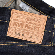 Image showing the IH-634S-18 - 18oz Vintage Selvedge Denim Straight Cut Jeans which is a Jeans described by the following info 634, Bottoms, IHSALE, IHSALE_M23, Iron Heart, Jeans, Released, Straight and sold on the IRON HEART GERMANY online store