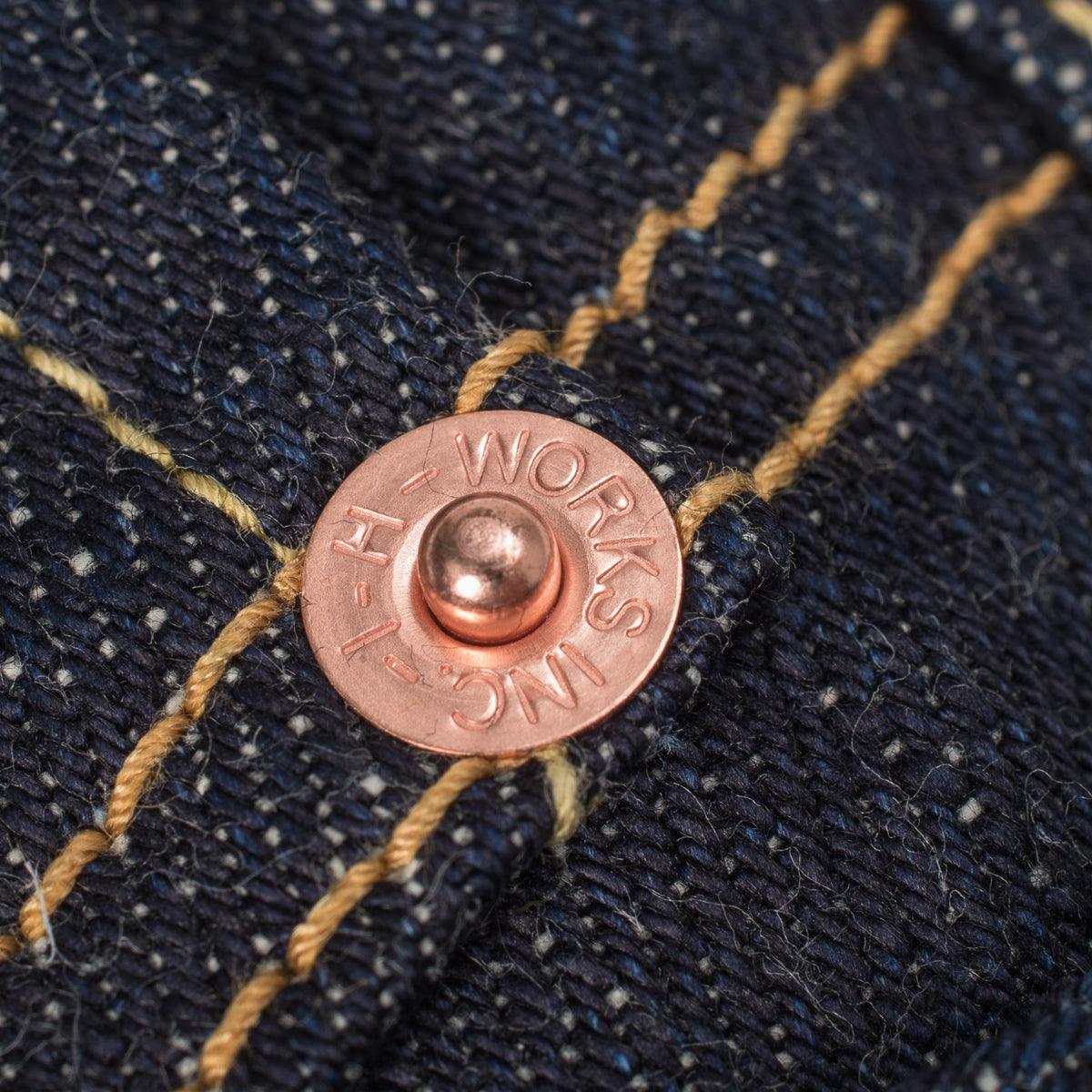 Image showing the IH-634S-18 - 18oz Vintage Selvedge Denim Straight Cut Jeans which is a Jeans described by the following info 634, Bottoms, IHSALE, IHSALE_M23, Iron Heart, Jeans, Released, Straight and sold on the IRON HEART GERMANY online store