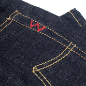 Image showing the IH-634S-18 - 18oz Vintage Selvedge Denim Straight Cut Jeans which is a Jeans described by the following info 634, Bottoms, IHSALE, IHSALE_M23, Iron Heart, Jeans, Released, Straight and sold on the IRON HEART GERMANY online store