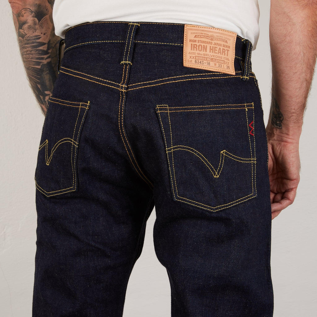 IH-634S-18 - 18oz Vintage Selvedge Denim Straight Cut Jeans – IRON ...