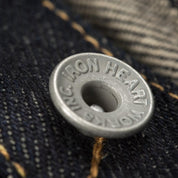 Image showing the IH-634S - 21oz Selvedge Denim Straight Cut Jeans Indigo which is a Jeans described by the following info 634, Back In, Bottoms, Iron Heart, Jeans, Released, Straight and sold on the IRON HEART GERMANY online store