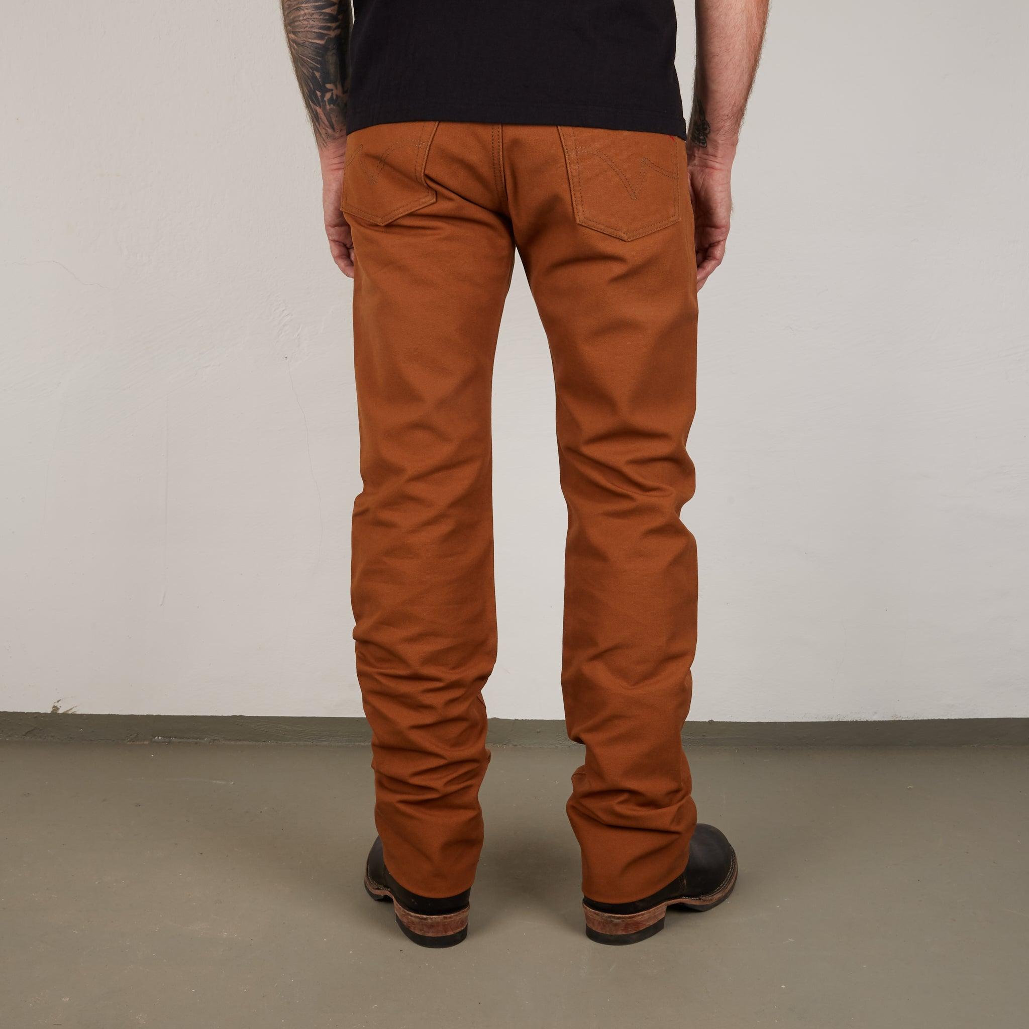 IH-666D - 17oz Duck Slim Straight Jeans - Brown – IRON HEART GERMANY