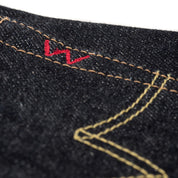 Image showing the IH-666S-21 - 21oz Selvedge Denim Slim Straight Cut Jeans Indigo which is a Jeans described by the following info 666, Back In, Bottoms, Iron Heart, Jeans, Released, Slim, Straight and sold on the IRON HEART GERMANY online store