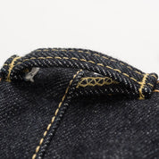 Image showing the IH-666S-21 - 21oz Selvedge Denim Slim Straight Cut Jeans Indigo which is a Jeans described by the following info 666, Back In, Bottoms, Iron Heart, Jeans, Released, Slim, Straight and sold on the IRON HEART GERMANY online store