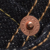 Image showing the IH-666S-21 - 21oz Selvedge Denim Slim Straight Cut Jeans Indigo which is a Jeans described by the following info 666, Back In, Bottoms, Iron Heart, Jeans, Released, Slim, Straight and sold on the IRON HEART GERMANY online store