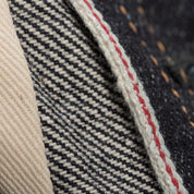 Image showing the IH-666S-21 - 21oz Selvedge Denim Slim Straight Cut Jeans Indigo which is a Jeans described by the following info 666, Back In, Bottoms, Iron Heart, Jeans, Released, Slim, Straight and sold on the IRON HEART GERMANY online store