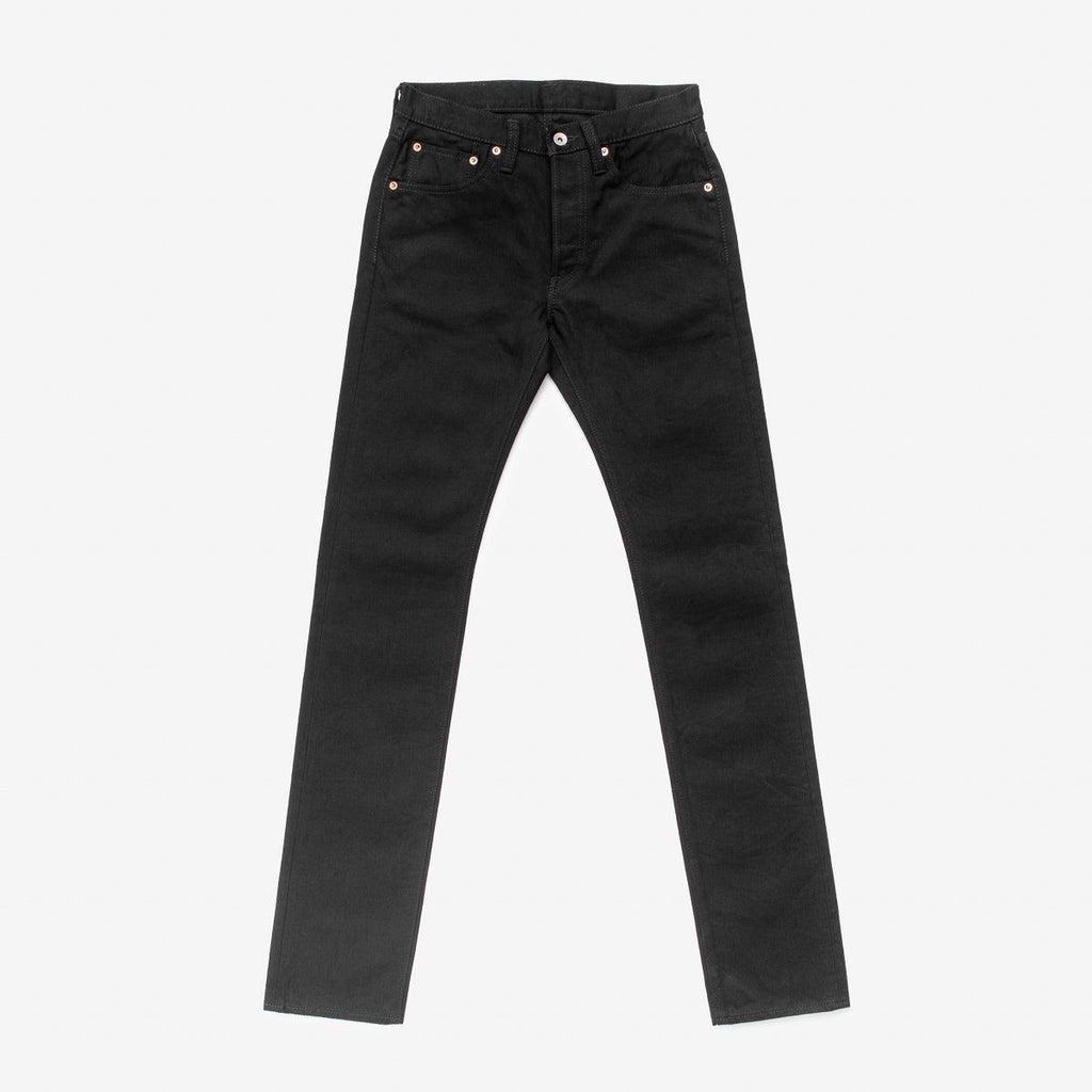 Image showing the IH-777S-142bb - 14oz Selvedge Denim Slim Tapered Jeans - Black/Black which is a Jeans described by the following info 777, Back In, Bottoms, Iron Heart, Jeans, Released, Slim, Tappered and sold on the IRON HEART GERMANY online store