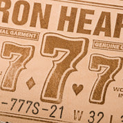 Image showing the IH-777S-21 - 21oz Selvedge Denim Slim Tapered Jeans - Indigo which is a Jeans described by the following info 777, Back In, Bottoms, Iron Heart, Jeans, Released, Tappered and sold on the IRON HEART GERMANY online store