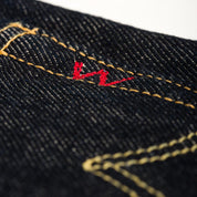 Image showing the IH-777S-21 - 21oz Selvedge Denim Slim Tapered Jeans - Indigo which is a Jeans described by the following info 777, Back In, Bottoms, Iron Heart, Jeans, Released, Tappered and sold on the IRON HEART GERMANY online store