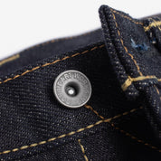 Image showing the IH-555-XHS - 25oz Selvedge Denim Slim Straight Cut Jeans in Indigo which is a Jeans described by the following info 555, Bottoms, Iron Heart, Jeans, Released and sold on the IRON HEART GERMANY online store