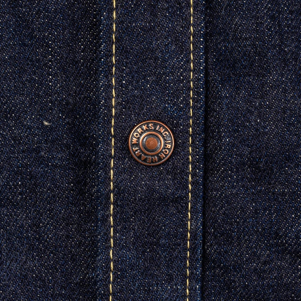 Image showing the IHSH-292-IND - 18oz Vintage Selvedge Denim CPO Shirt Indigo which is a Shirts described by the following info Iron Heart, Released, Shirts, Tops and sold on the IRON HEART GERMANY online store