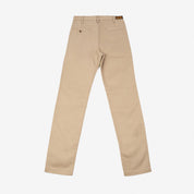 Image showing the IH-730-KHA - 12oz Heavy Cotton Regular Fit Chinos Khaki which is a Trousers described by the following info Bottoms, Iron Heart, Released, Trousers and sold on the IRON HEART GERMANY online store