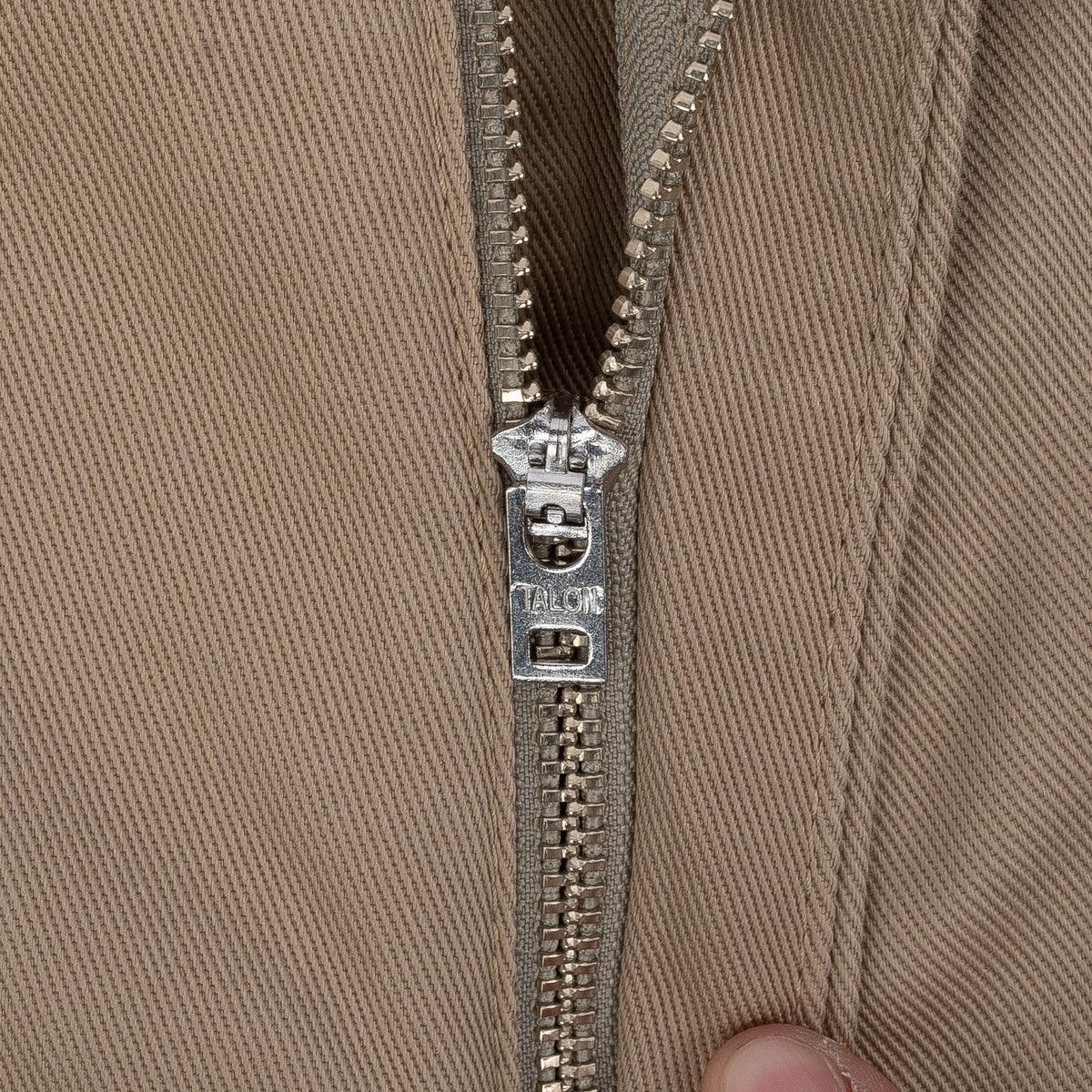 Image showing the IH-730-KHA - 12oz Heavy Cotton Regular Fit Chinos Khaki which is a Trousers described by the following info Bottoms, Iron Heart, Released, Trousers and sold on the IRON HEART GERMANY online store