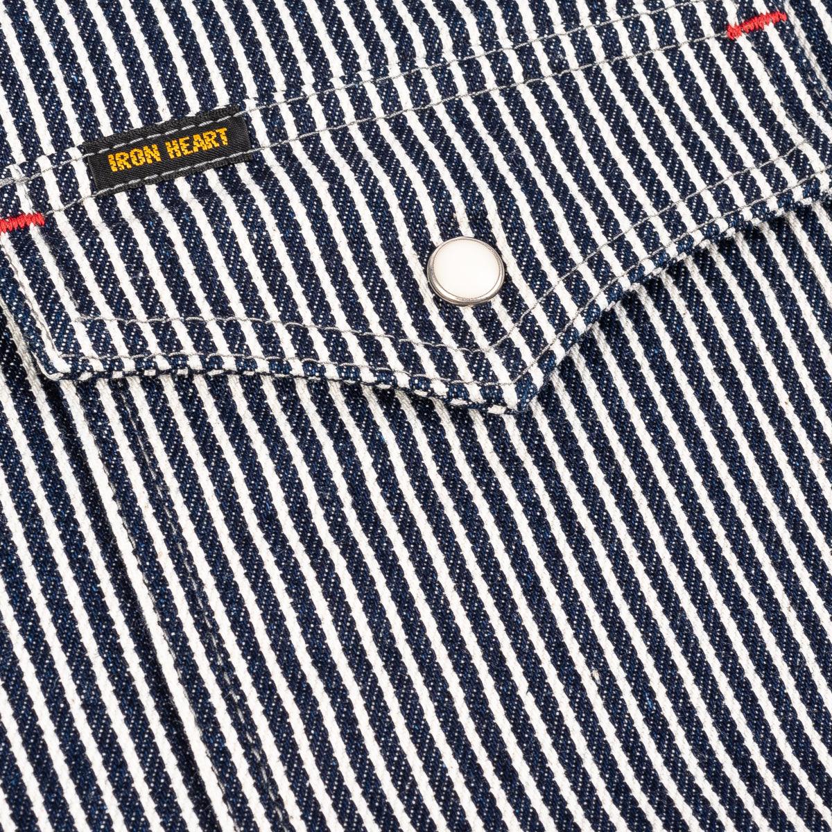 IHSH-07-IND - 12oz Hickory Stripe Western Shirt - Indigo – IRON