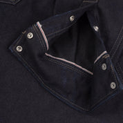 Image showing the IHSH-295-IB - 14oz Selvedge Denim Western Shirt Indigo/Black which is a Shirts described by the following info IHSALE, Iron Heart, Released, Shirts, Tops and sold on the IRON HEART GERMANY online store
