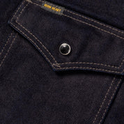 Image showing the IHSH-295-IB - 14oz Selvedge Denim Western Shirt Indigo/Black which is a Shirts described by the following info IHSALE, Iron Heart, Released, Shirts, Tops and sold on the IRON HEART GERMANY online store