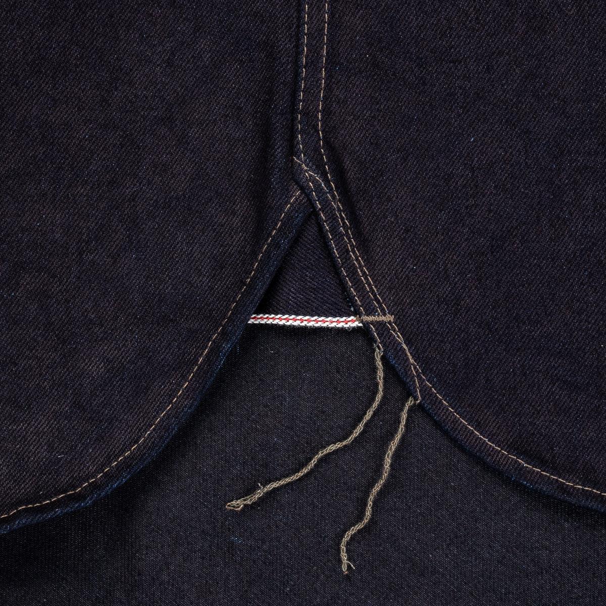 Image showing the IHSH-295-IB - 14oz Selvedge Denim Western Shirt Indigo/Black which is a Shirts described by the following info IHSALE, Iron Heart, Released, Shirts, Tops and sold on the IRON HEART GERMANY online store