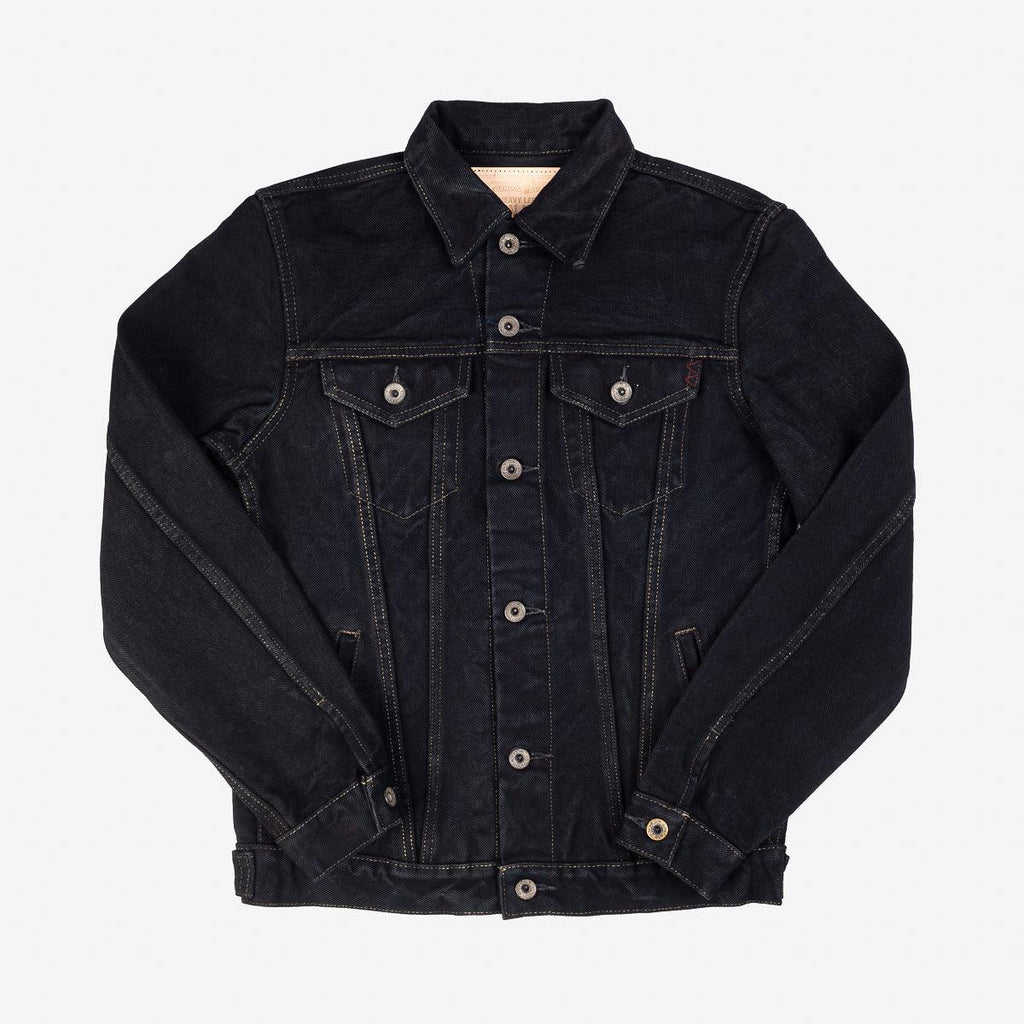 Image showing the IH-526Lod - 19 oz. Lefthand Twill Type III Denim Jacket - Black Overdyed which is a Jackets described by the following info Iron Heart, Jackets, Released, Tops and sold on the IRON HEART GERMANY online store