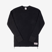 Image showing the IHTL-1301-BLK - Waffle Knit Thermal Longsleeve Black which is a T-Shirts described by the following info Back In, IHSALE_M23, Iron Heart, Released, T-Shirts, Tops and sold on the IRON HEART GERMANY online store