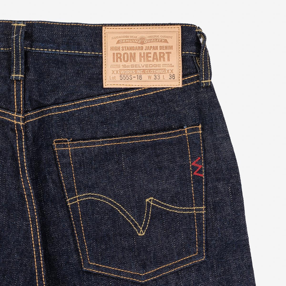 IH-555S-18 - 18oz Vintage Selvedge Denim Slim Cut Jeans - Indigo