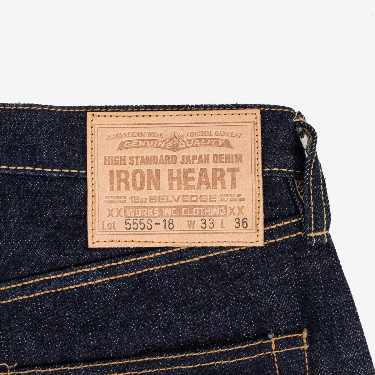 IH-555S-18 - 18oz Vintage Selvedge Denim Slim Cut Jeans - Indigo