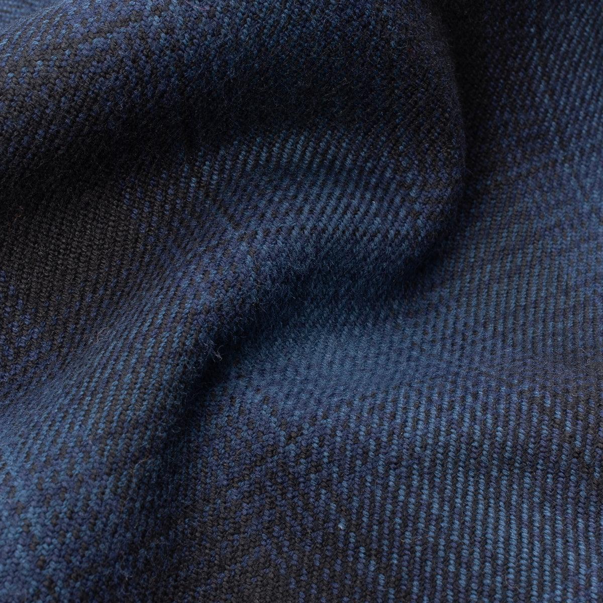 Image showing the IHSH-264 - Flannel Ombré Check Western Shirt Navy/Black which is a Shirts described by the following info IHSALE, Iron Heart, Released, Shirts, Tops and sold on the IRON HEART GERMANY online store