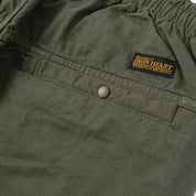 Image showing the IH-729-OLV - Cotton Easy Shorts - Olive which is a Trousers described by the following info Bottoms, Iron Heart, Released, Trousers and sold on the IRON HEART GERMANY online store