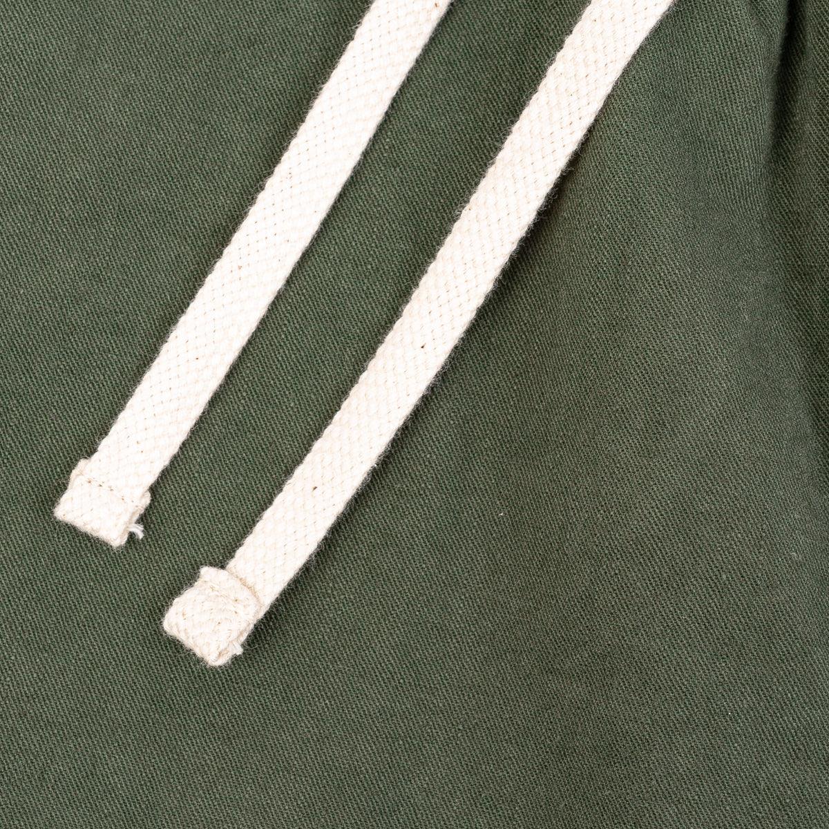 Image showing the IH-729-OLV - Cotton Easy Shorts - Olive which is a Trousers described by the following info Bottoms, Iron Heart, Released, Trousers and sold on the IRON HEART GERMANY online store