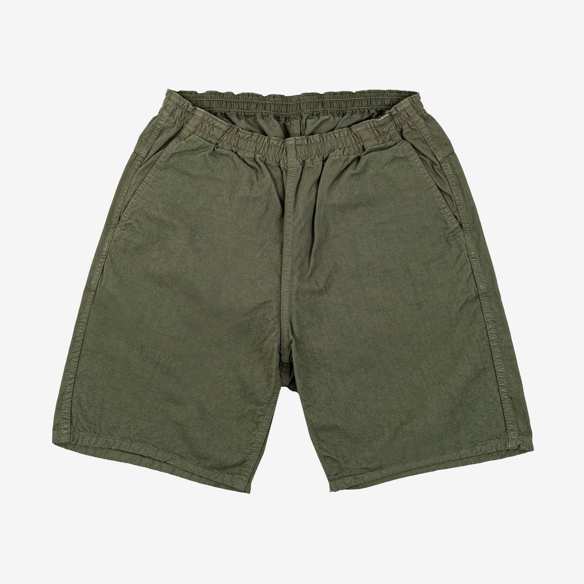 Image showing the IH-729-OLV - Cotton Easy Shorts - Olive which is a Trousers described by the following info Bottoms, Iron Heart, Released, Trousers and sold on the IRON HEART GERMANY online store