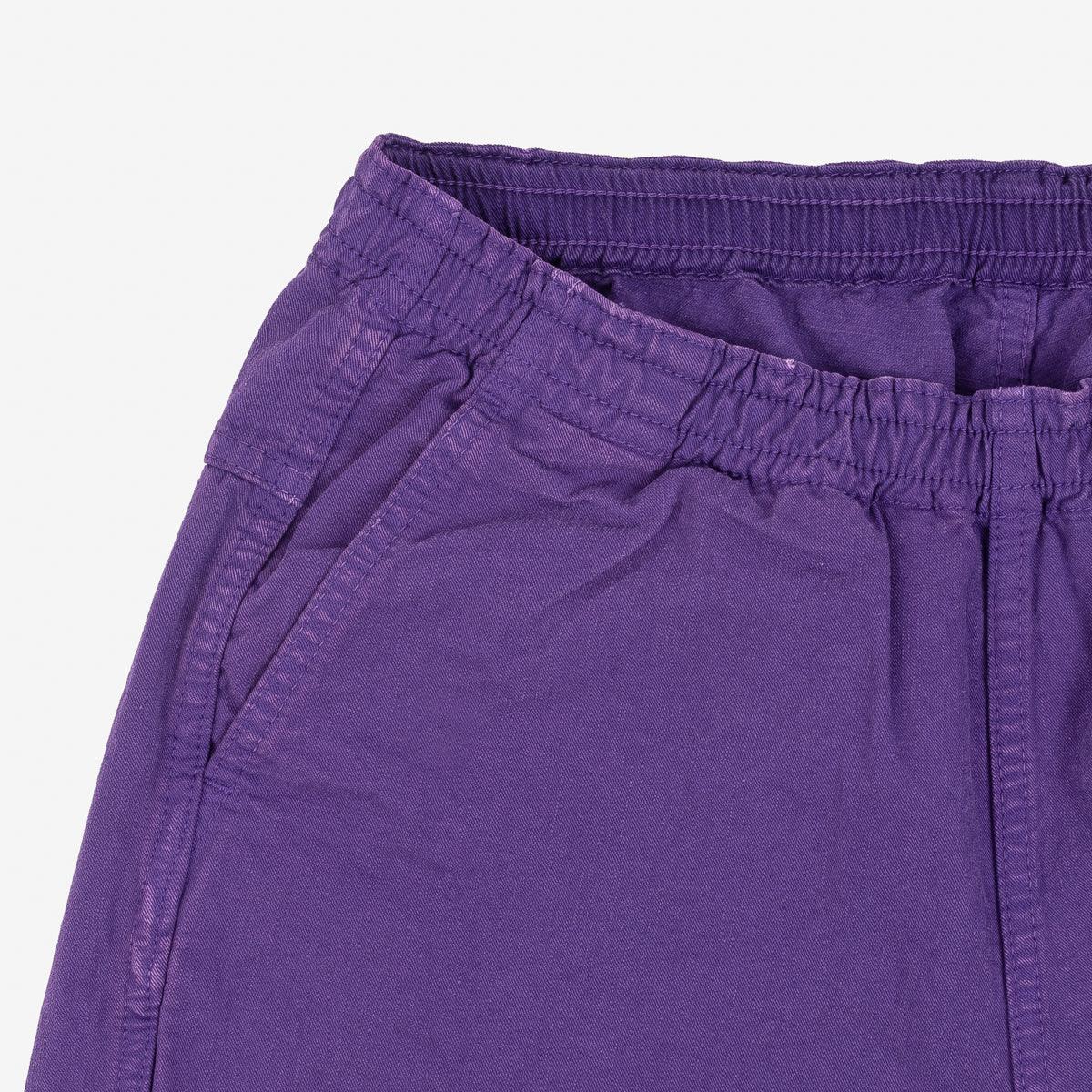 Image showing the IH-729-PUR - Cotton Easy Shorts - Purple which is a Trousers described by the following info Bargain, Released and sold on the IRON HEART GERMANY online store